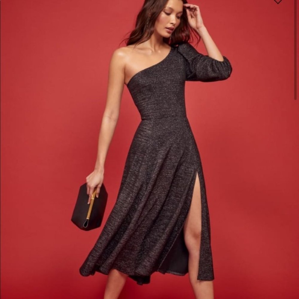 Reformation - Santos Blue Shimmer Dress